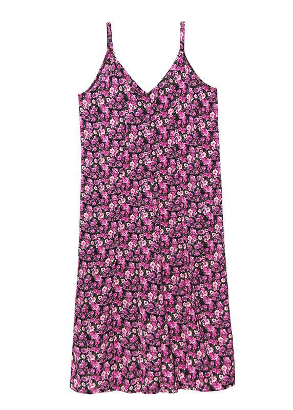 Suspender jumpsuit female summer high waist printed chiffon long casual jumpsuit - SooLinen