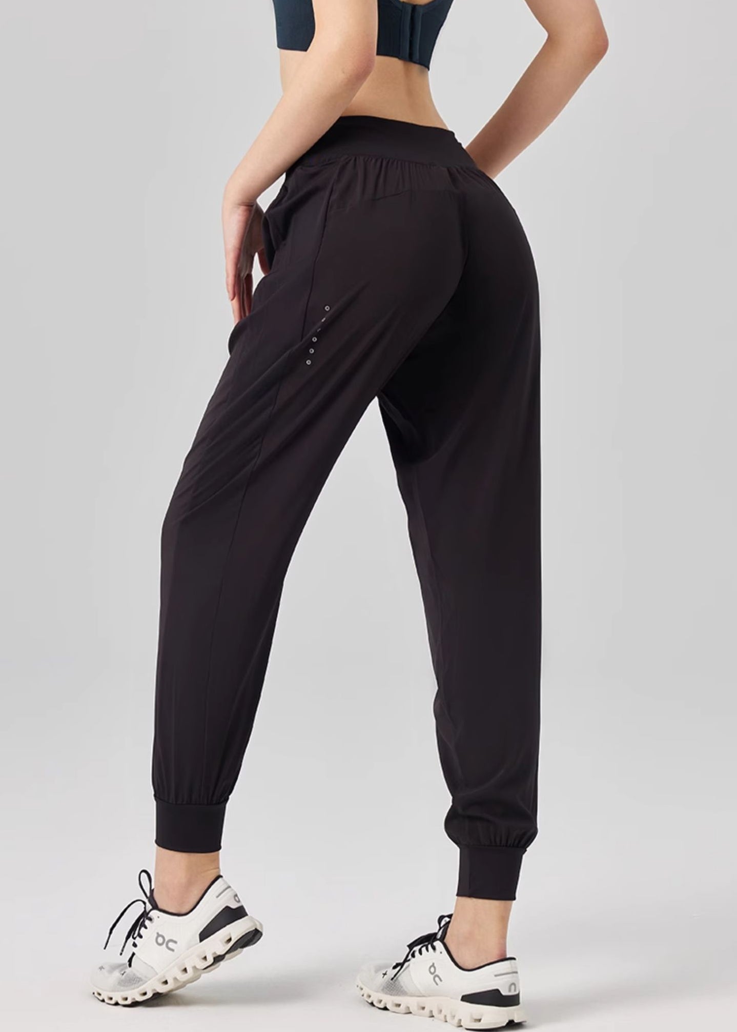 Unique Black High Waist Yoga Beam Pants