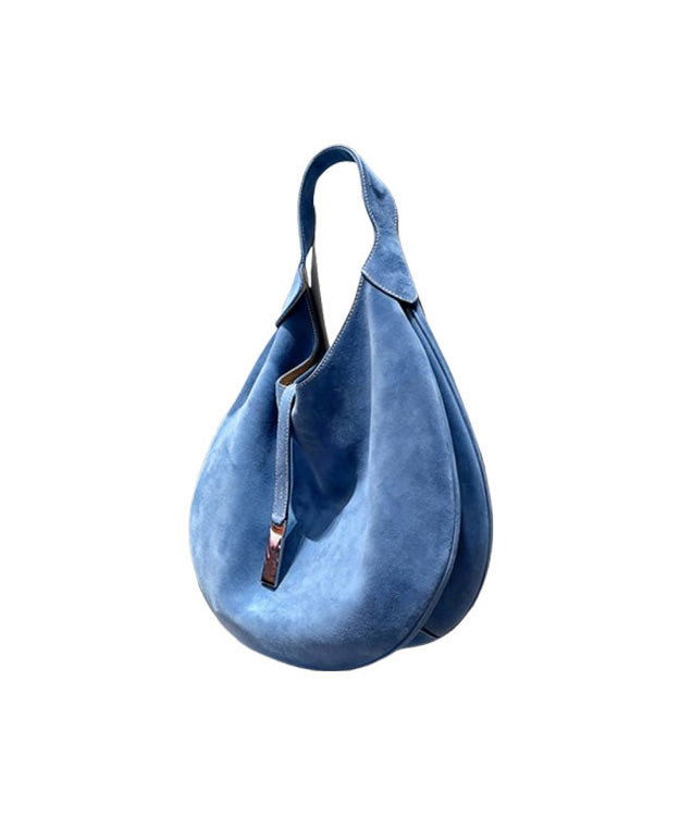 Unique Blue Large Capacity Suede Shoulder Bag