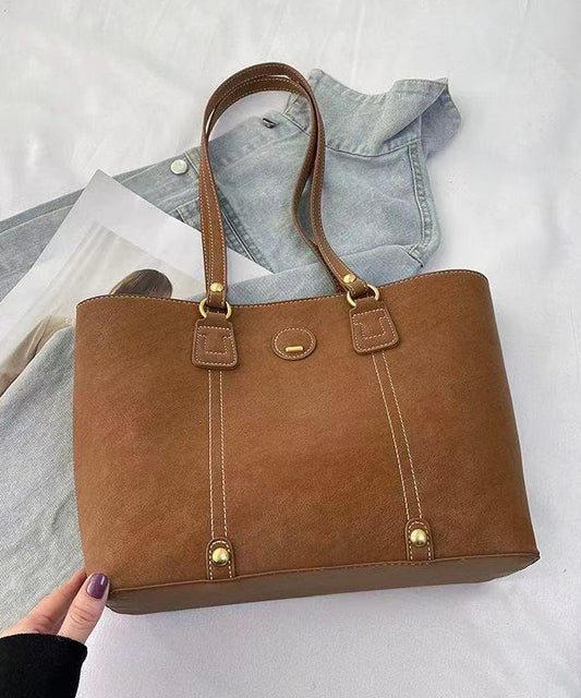 Unique Grey Solid Durable Large Capacity Faux Leather Shoulder Bags