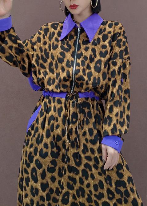 Unique Leopard Fall Fashion Spring Jumpsuit Pants - SooLinen