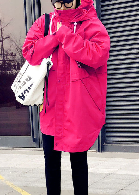 Einzigartige Trenchcoats mit asymmetrischem Rose-Reißverschluss im regulären Herbstdesign