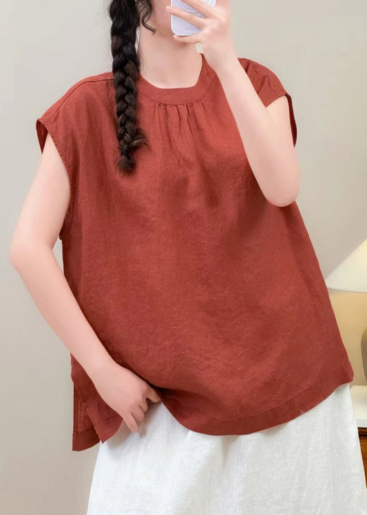 Unique Yellow Oversized Wrinkled Linen Shirt Summer