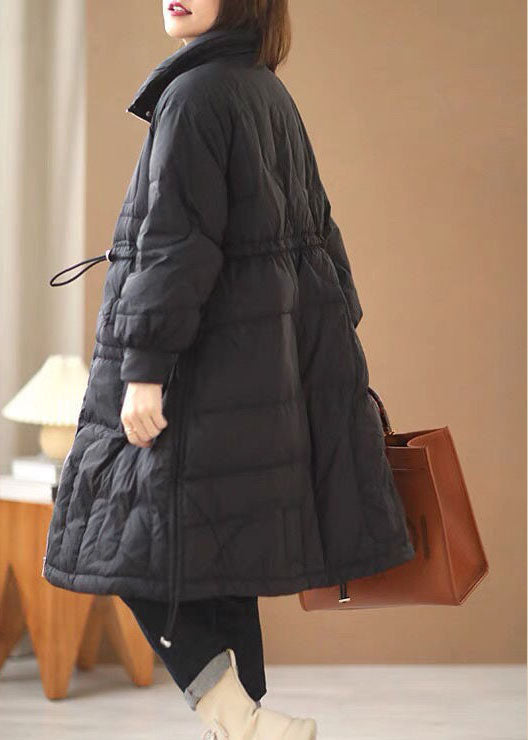 Vintage Enteneigrün Cinched dicker Entendaunenmantel Winter