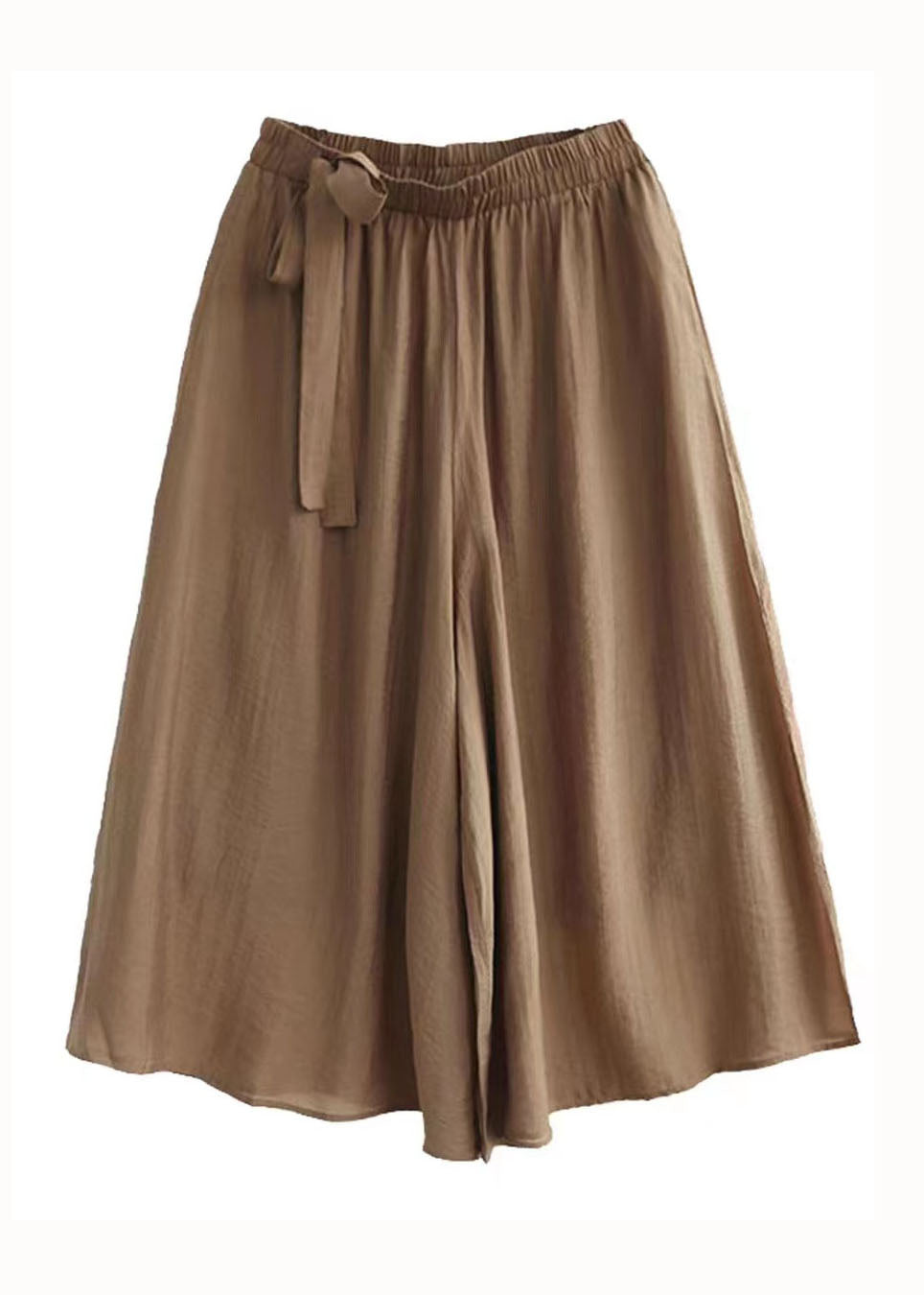 Vintage Khaki Taschen Patchwork Baumwolle Crop Hosen Rock Sommer