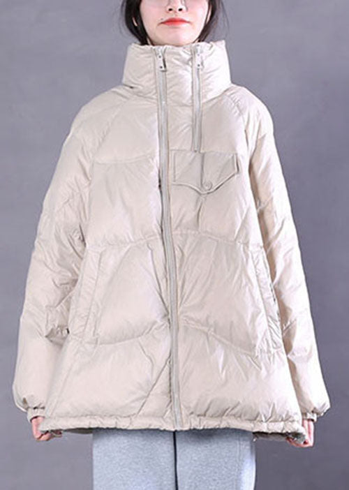 Vintage Lila Zip Up Kordelzug Duck Down Puffer Jacke Winter