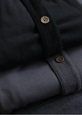 Vivid Black Jeans Trendy Plus Size Spring Elastic Waist Patchwork Work Pant - SooLinen