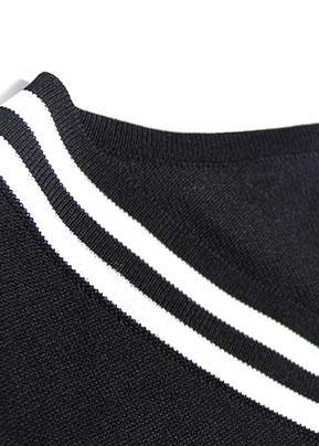 Vivid black cotton Tunics v neck Traveling ruffles summer Dresses - SooLinen