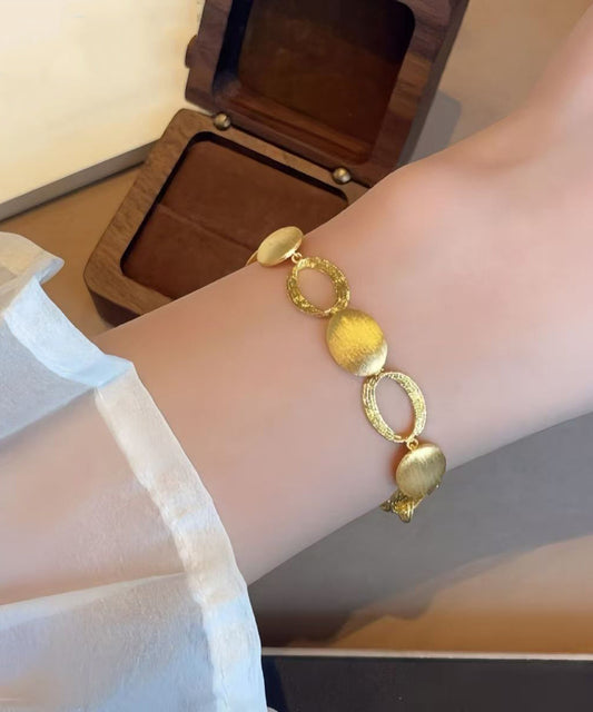 Vogue Gold Sterling Silver Overgild Linked Together Charm Bracelet