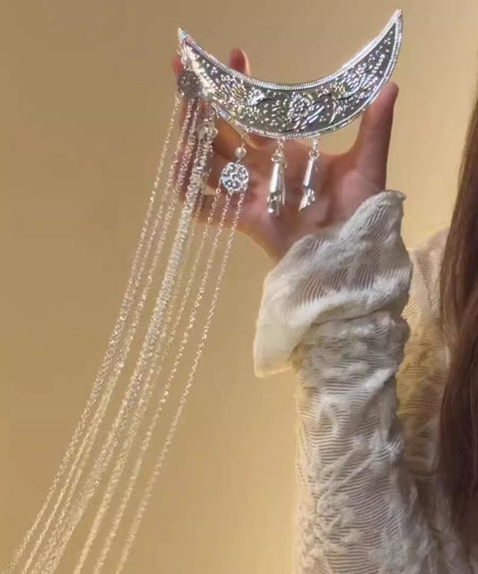 Vogue Haarnadel mit Halbmondquaste aus Seidenlegierung