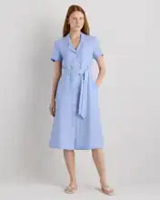 European Linen Midi Dress