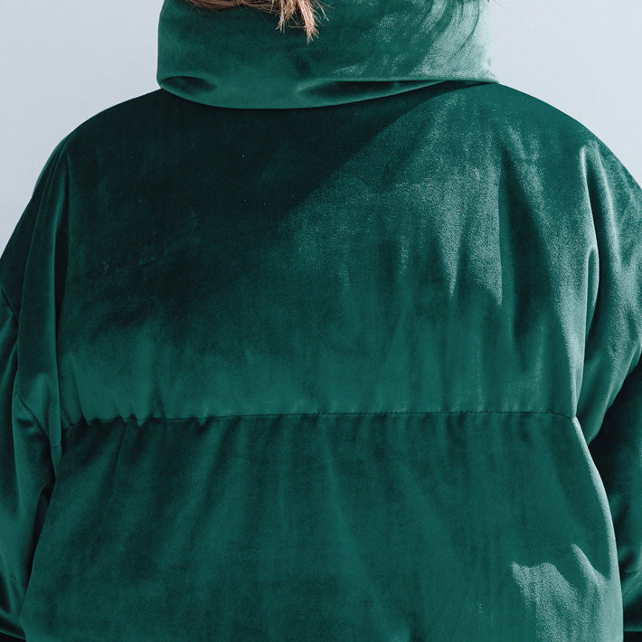 Warme armeegrüne Damenparkas Locker sitzende Daunenjacke mit Stehkragen für Damen dicke Wintermäntel