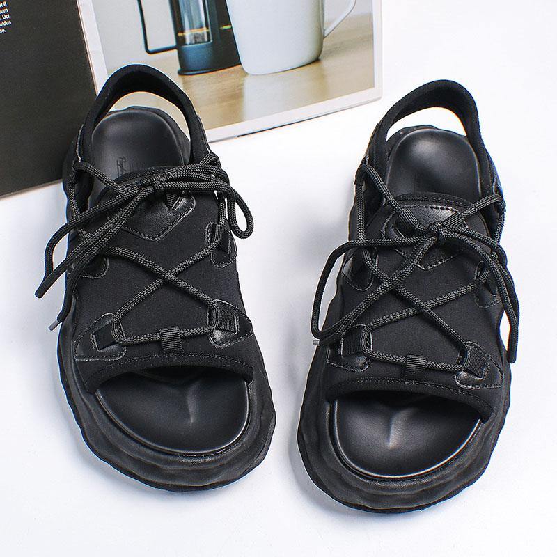 White Faux Leather Walking Sandals Cross Strap Water Sandals - SooLinen