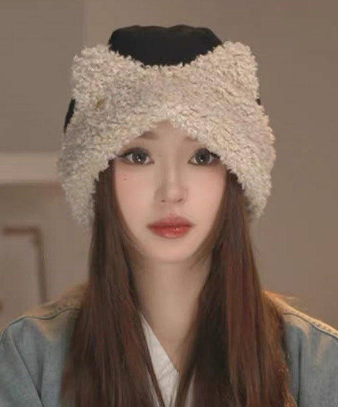 Winter Versatile Coffee Faux Fur Warm Ear Protection Hat