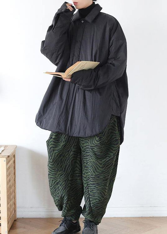 Winter New Original Design Sense Loose Large Size Niche Lapel Shirt Cotton Blend Jacket Loose Thick Padded Jacket - SooLinen