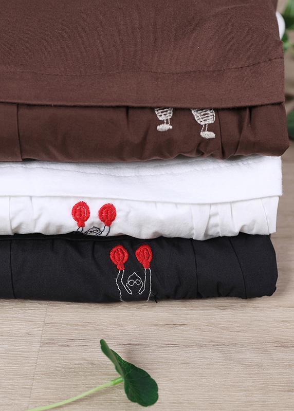 Women Embroidery Spring Chic Tunic White Top - SooLinen