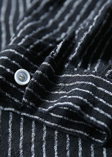 Damen Frühlings-Shirt mit Katzenschnürung und Streifen