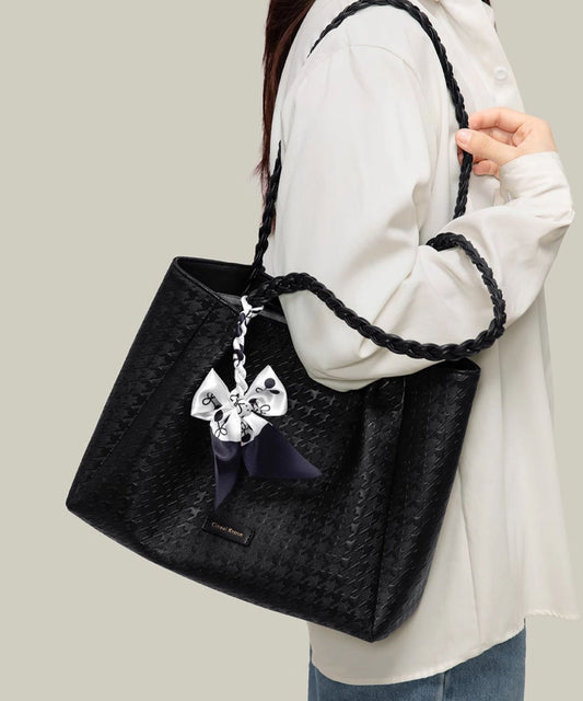 Women White Faux Leather Large Capacity Shoulder Bags