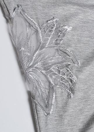 Women black cotton tunic dress hollow out Art summer Dresses - SooLinen