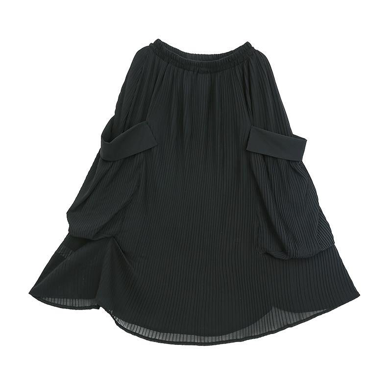 Women chiffon clothes For Women Omychic Spring Solid Color Lanon Fashion Skirt - SooLinen