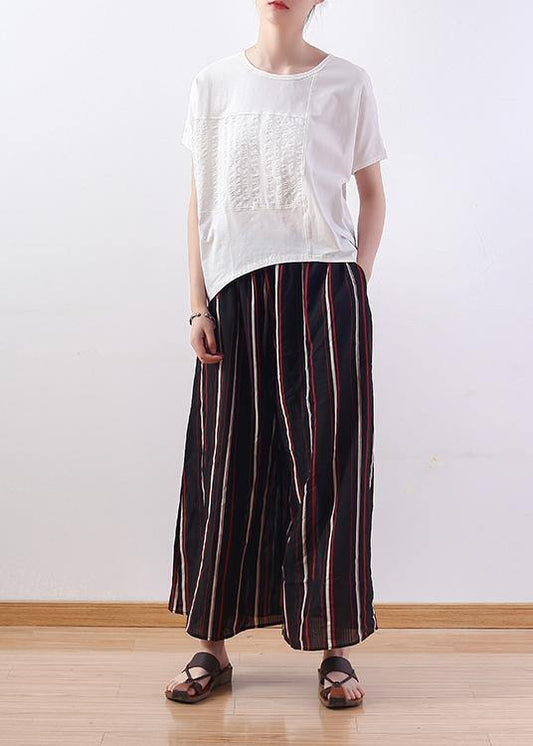 Women o neck Batwing Sleeve cotton clothes For Women Cotton white tops - SooLinen