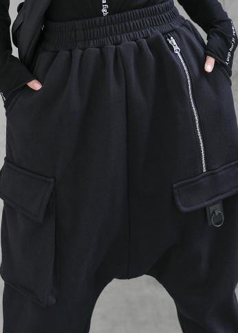 Women's loose, thickened and warm warm winter elastic high waist casual harem overalls pants - SooLinen