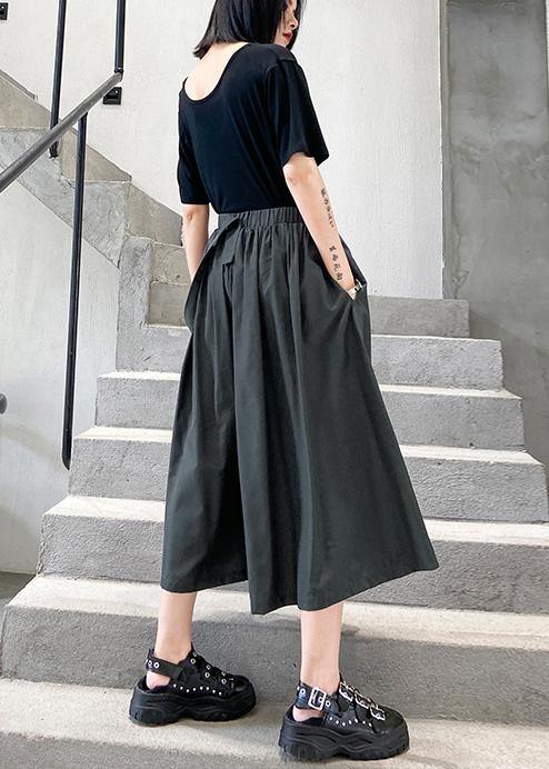 Women's summer plus size casual fashion unilateral strap skirt skirt + T-shirt two-piece suit - SooLinen