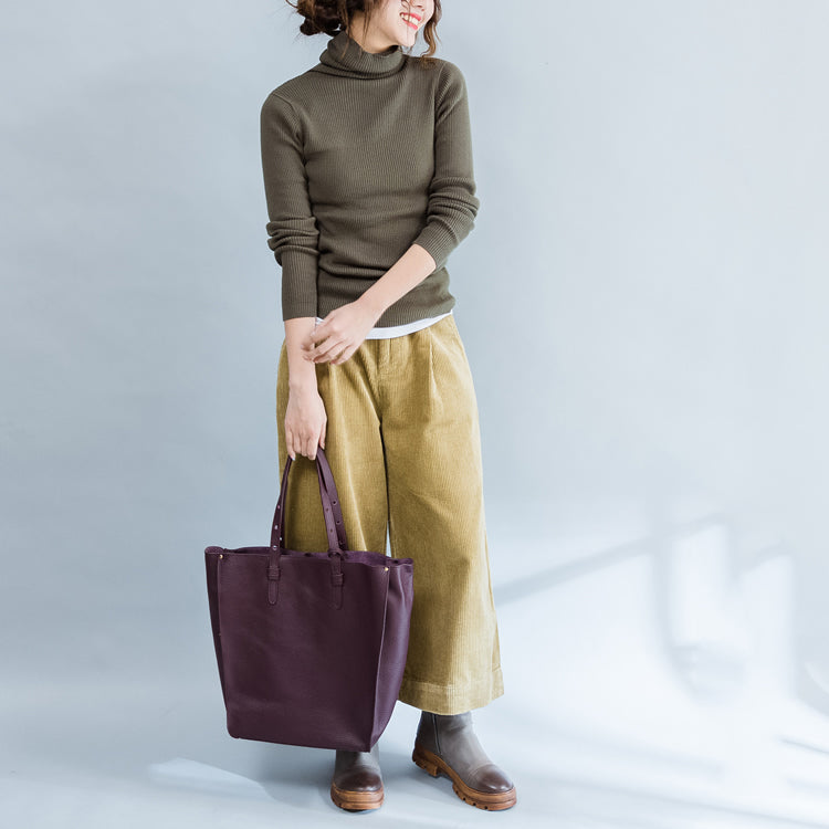 Herbst grün fit pullover mode casual high neck stricken tops