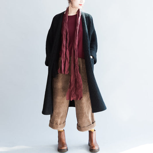 Balck herbst wram pullover mäntel plus größe dicken pullover strickjacken seite öffnen