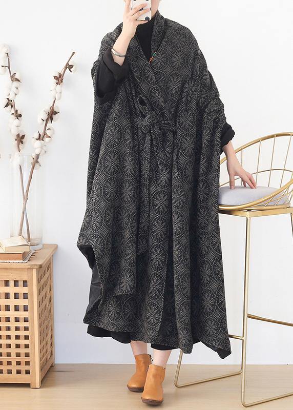 boutique plus size clothing Jackets & Coats cloak women coats asymmetric wild wool coat - SooLinen