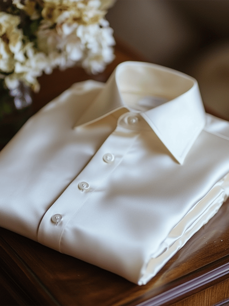 Men's Luxury Silk Business Classic Long Sleeve Shirt