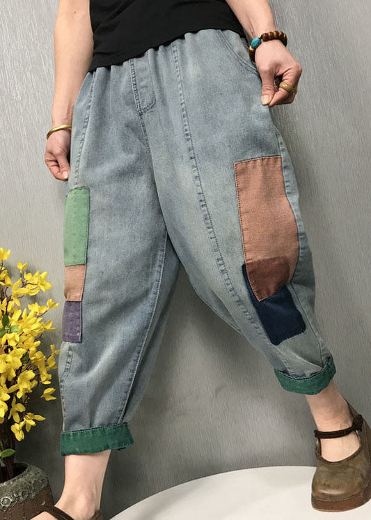 diy blau Mode Patch Applikation Denim Hose Frühling