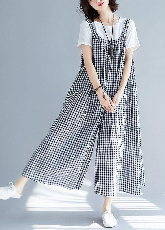 new high waist wide leg pants loose wild casual Strap pants - SooLinen