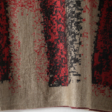 stylisches khakifarbenes Strickkleid trendiger Patchworkpullover in Übergröße feiner asymmetrischer Pullover
