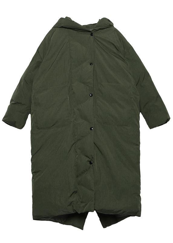 fine black womens parkas plus size winter hooded pockets outwear - SooLinen