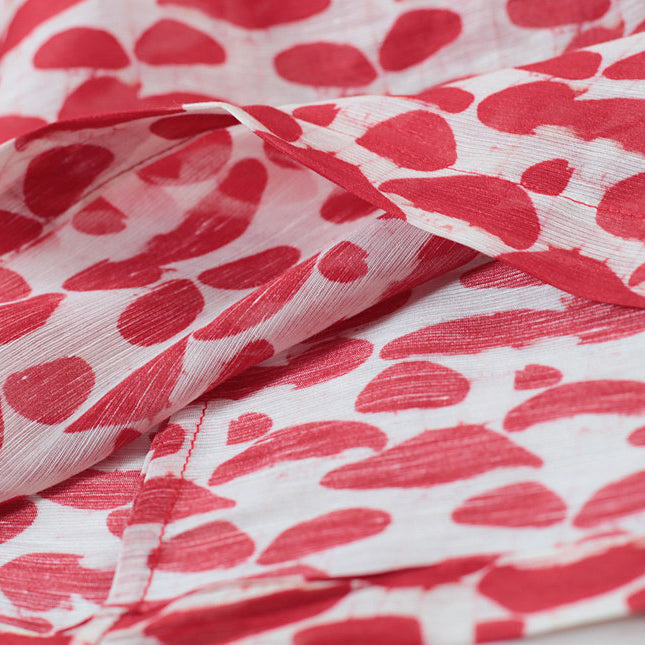 feine rote Leinenkleider übergroßes Leinenkleid mit O-Ausschnitt und Vintage-Halbarm-Baggy-Kleid