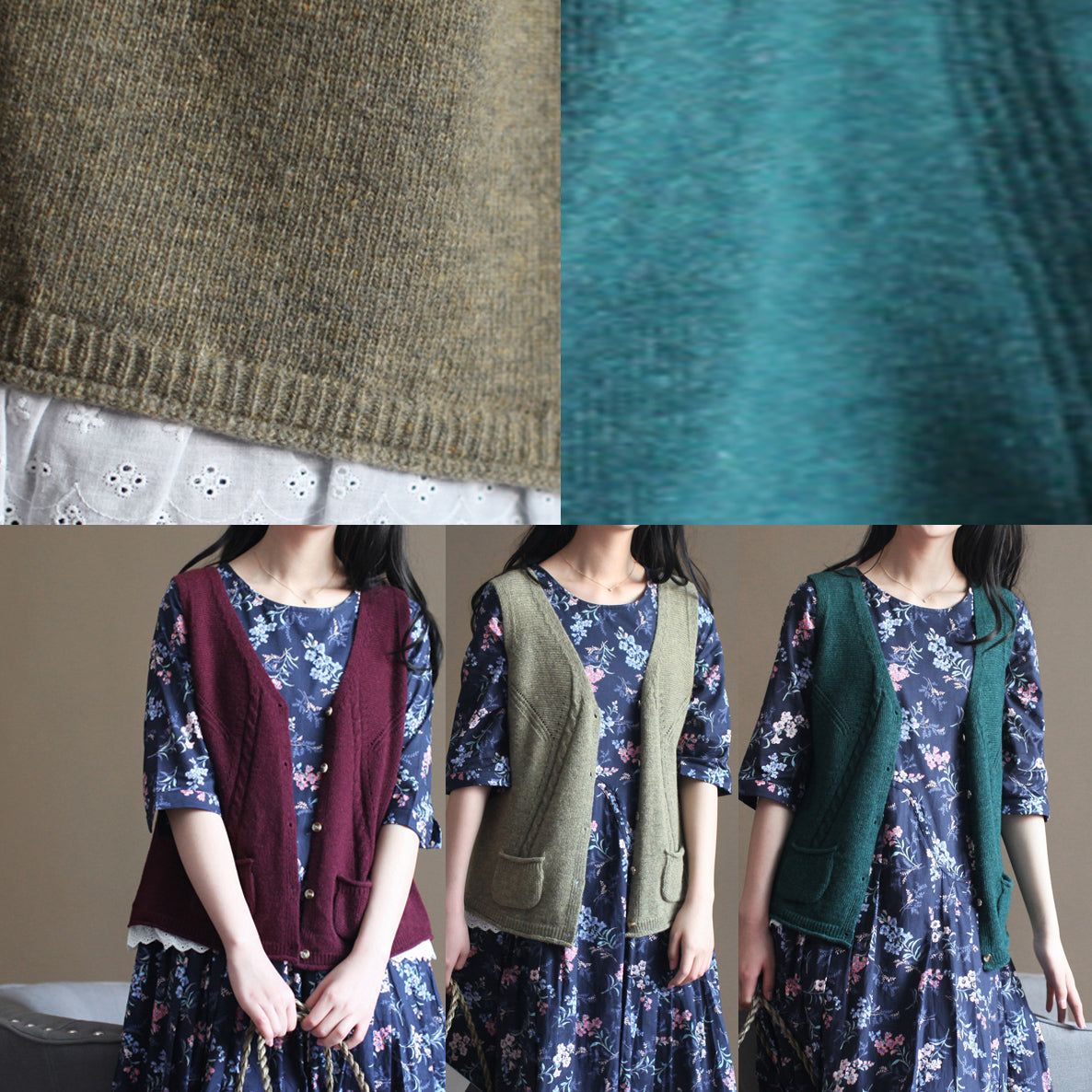 Warme schwärzlich grün stricken pullover plus größe kleidung gestrickte tops Neue Weste