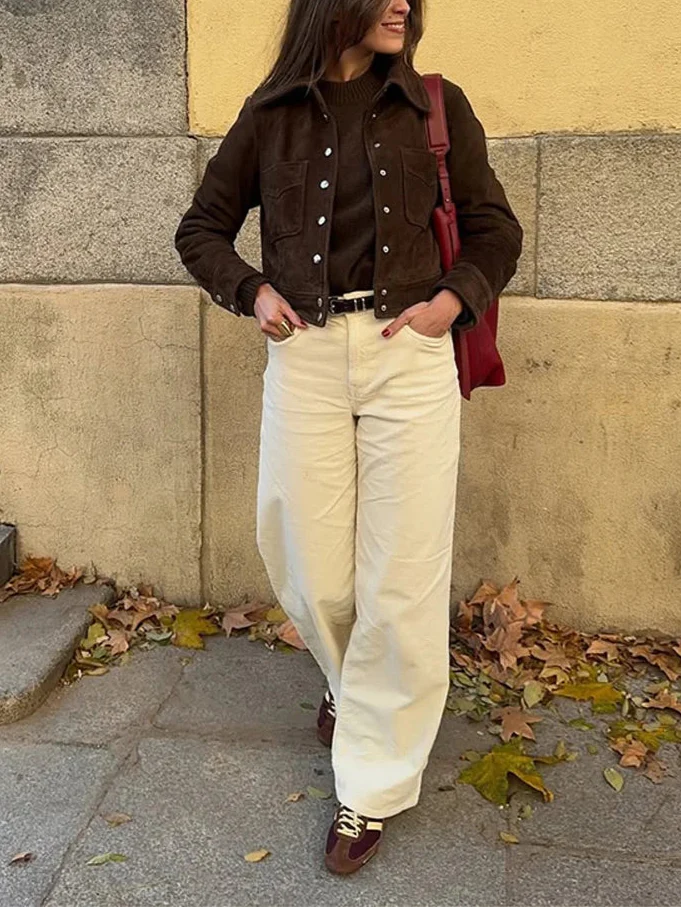 Short-length lapel jacket