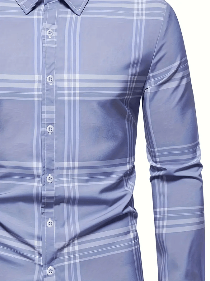 Men's Plaid Business Casual Shirt