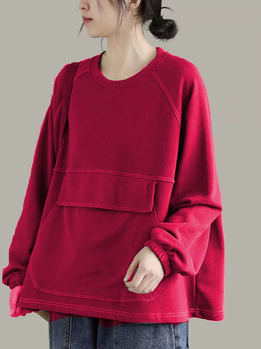 Frauen O Neck Patchwork Frühling Kleidung Inspiration Grün Shirts