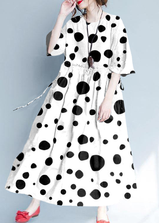 Italienisches schwarzes Leinen-Steppkleid mit Rüschen, lockeres Sommerkleid