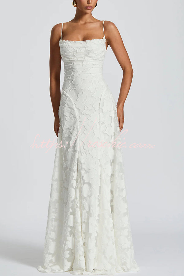 Lace Hollow Sleeveless Maxi Dress