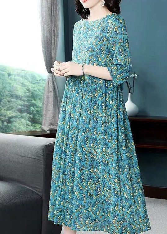 Feines Baumwollkleid Plus Size Kleidung Sommerkleid mit Blumenmuster