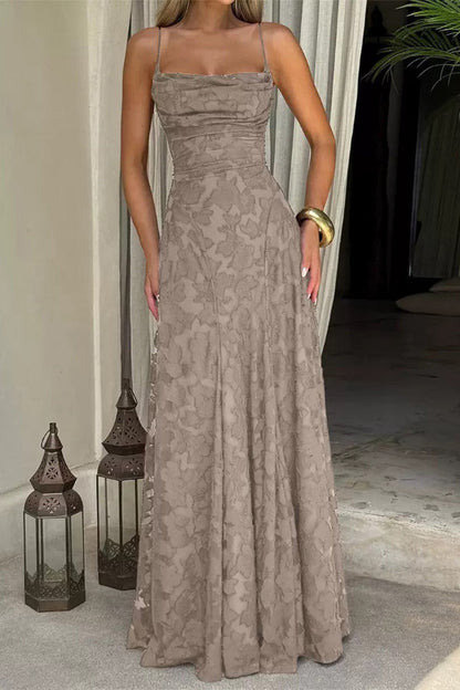 Lace Hollow Sleeveless Maxi Dress
