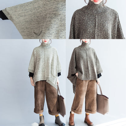 2024 Herbstmode Baumwoll-Strickpullover Übergröße Fledermausärmel Pullover mit großem Saum
