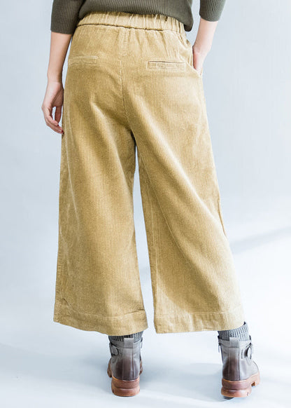 2024 khaki dicke Cordhose lockere lässige Hose mit weitem Bein