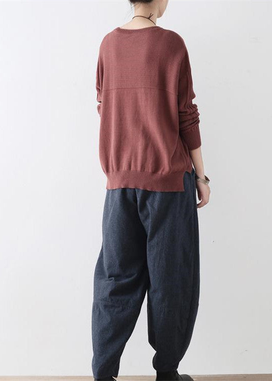 2024 Winter dunkelblaue Baumwollhose warme dicke oversized Leinenhose lässig gemütlicher Stil