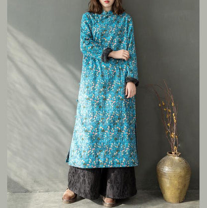 2019 neue gelbe floral frühling kleider Chinesische element Frauen Verdicken Lange Kleider