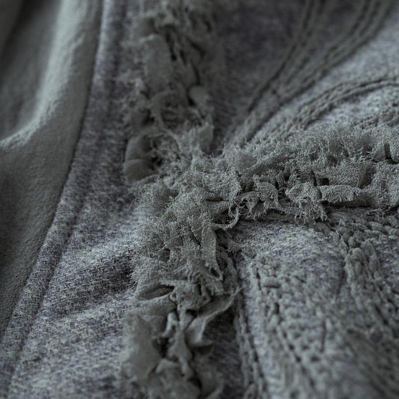 2019 embroidery wool coat for woman plus size maxi coat  women coats - SooLinen