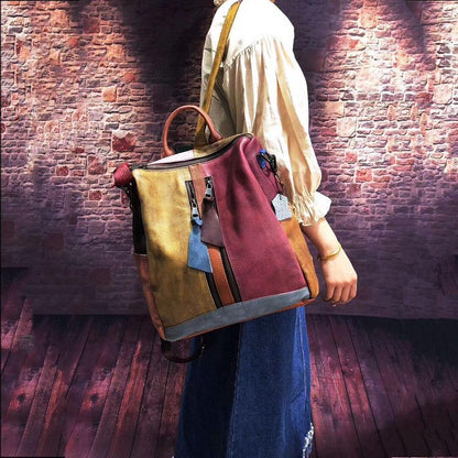 2021 Fashion Retro Handbag Backpack Genuine Leather Female Bag - SooLinen